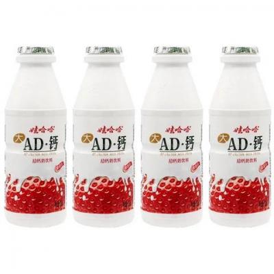 娃哈哈AD钙奶（草莓味）4 X 220ml （买一箱有特价）