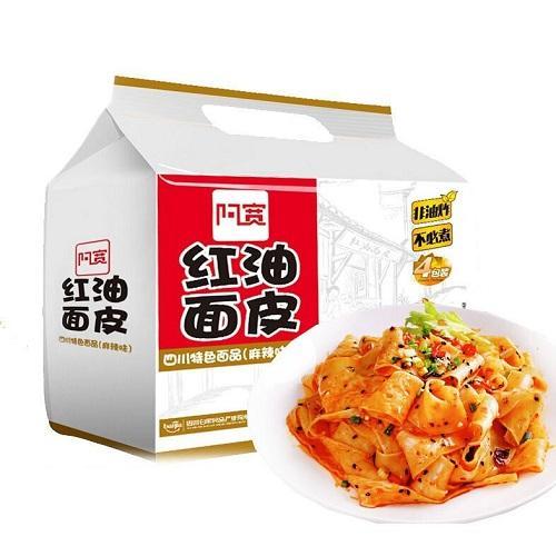 阿宽红油面皮麻辣味 四连包 440g