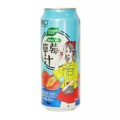 葡口果粒草莓汁 490ML