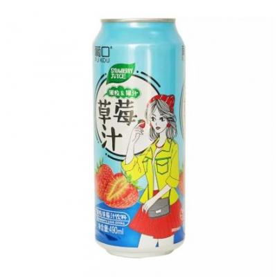 葡口果粒草莓汁 490ML