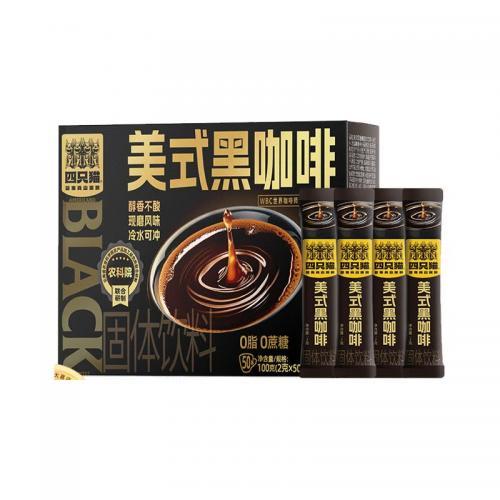 四只猫 美式黑咖啡粉 盒装20G